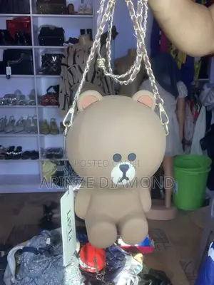 Silicone Line Friends Brown Bear Crossbody Bag