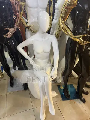 White Sitting Female Mannequin