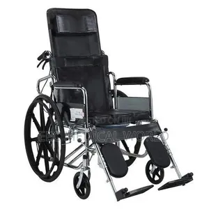 Executive Reclining Commode Wheelchair With High Backrest