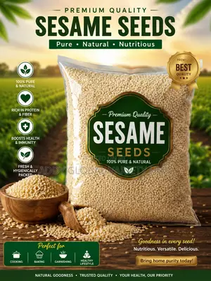 Pure and Clean Sesame Seeds (1kg)