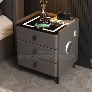Smart Bedside Table With Combination Lock, Wireless Charging