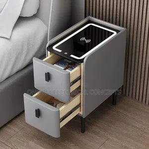 Smart Bedside Table With Combination Lock, Wireless Charging