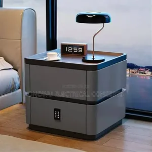 Smart Bedside Table With Combination Lock, Wireless Charging