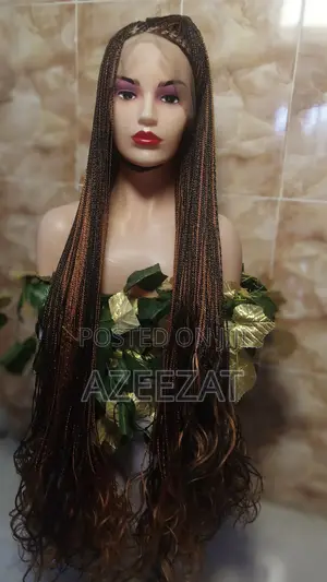 Full Lace French Curls Braided Wig