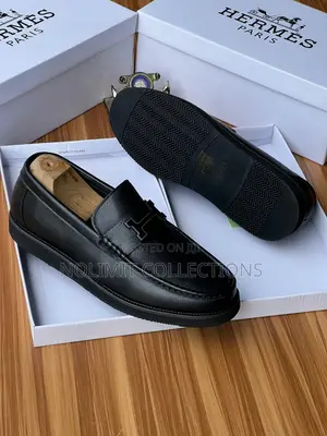 Hermes Men's Formal Leather Loafers