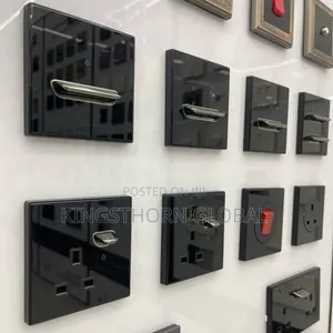 Luxury Black Smart Light Switch Socket Panel