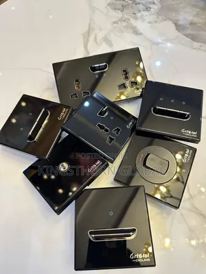 Luxury Black Smart Light Switch Socket Panel