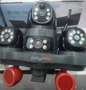 3camera 3ptz Smart Solar CCTV Camera 12mp