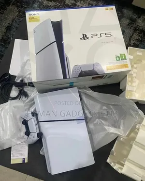 Open Box Ps5 Slim Disc Version 1TB With Complete Accessories and Box