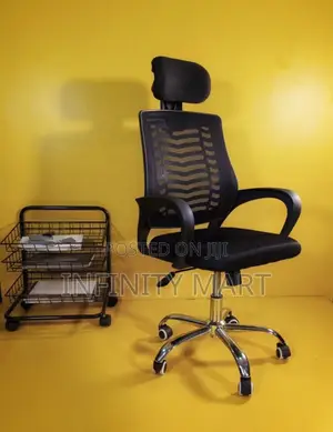 Office Chair With Headrest (Swivel Base)