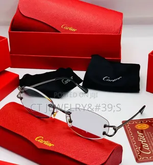 CARTIER Rimless Sunglasses for Unisex High Quality