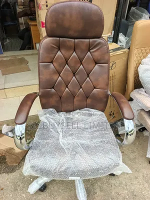 Executive Director Office Chair, Swivel and Reclining With Headrest.