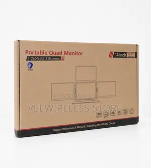 14inch Laptop Screen Extender Monitor Portable, Quad Monitor