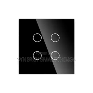 Tuya Zigbee Touch Smart 4 Gang Switch Black Color