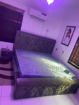 Clean 6 by 6 Brand New Bed With Frame