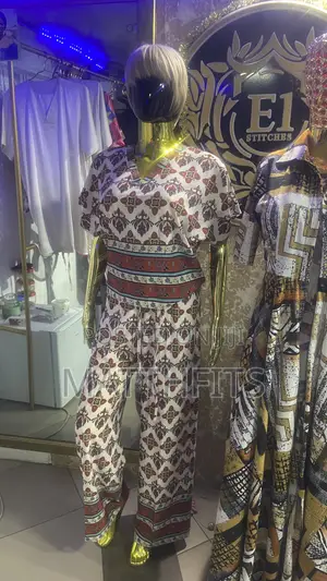 Luxury Women’s 2-Piece Palazzo Trouser Set – Premium Print