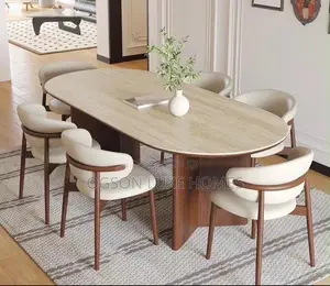 Luxury Dining Table With Six Chairs for Dining Room