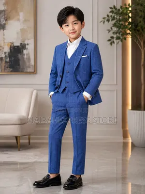 Autumn New Handsome Boys Suits Children Plaid Suits