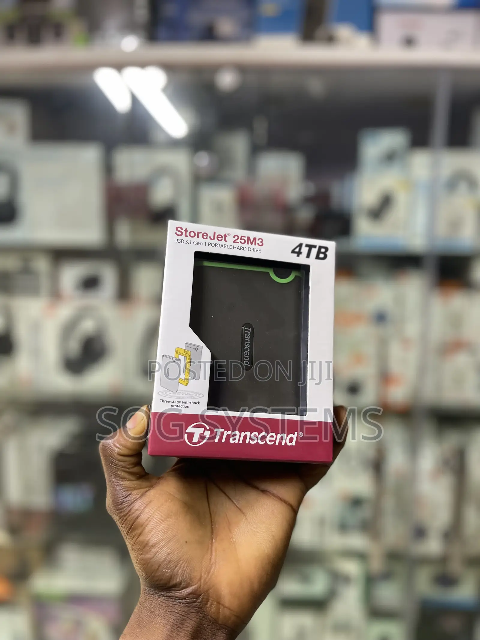 Transcend Storejet 25m3 4tb Rugged Portable Hard Drive