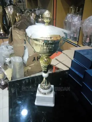 Medium White & Golden Colour Italian Trophy Competition Cup