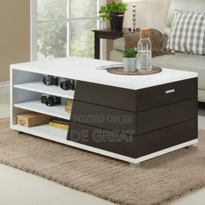 Center Table Made With Plywood (Black and White)