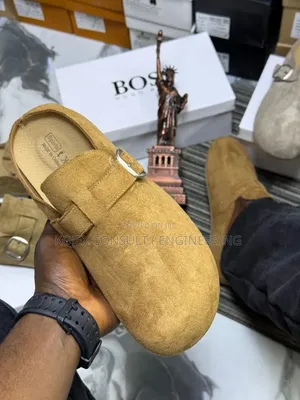 Boss Leather Half Slides