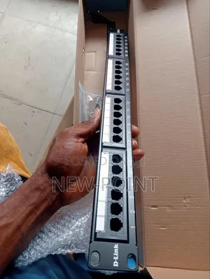 D-Link 24-Port Cat6 UTP Patch Panel–1U Rack Mount Network Patch Panel
