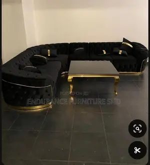 L Shape With a Middle Table and a Single Chair