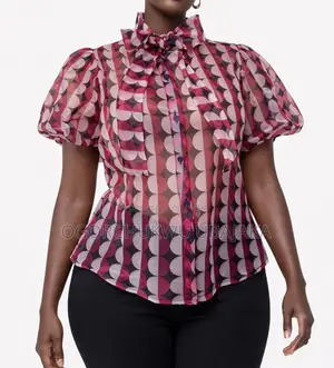 Organza Shirt Short Sleeve