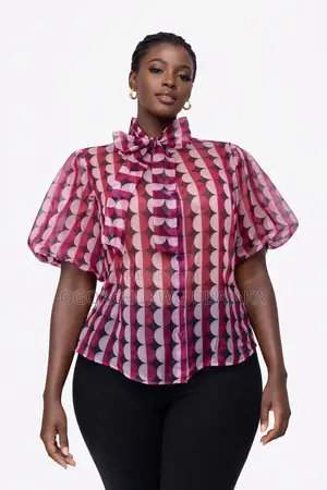 Organza Shirt Short Sleeve