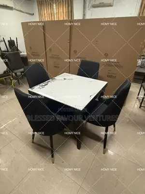 High Quality Imported Marble Dining Set With for Chairs Available