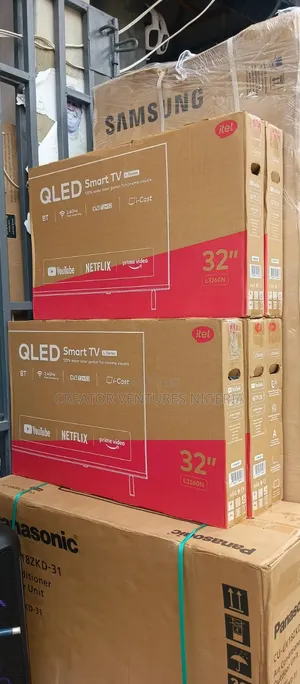 Itel 32" Smart Android TV, With Netflix ,Wifi,USB ,Full Hd, 43" AVAIL