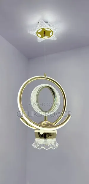 Luxury Gold Ring Pendant Light 