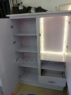 Wardrobe HDF With Rope Light and Hanger