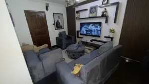 Grey Velvet Living Room Sofa
