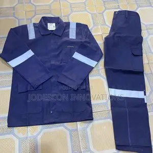 Two-Piece Safety Coverall Set - Reflective Shirt and Trouser Workwear