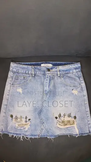 Thrift Denim Skirt