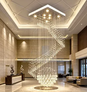 Modern Crystal Chandelier for Spiral Design LED Luxury Crystal Lamp