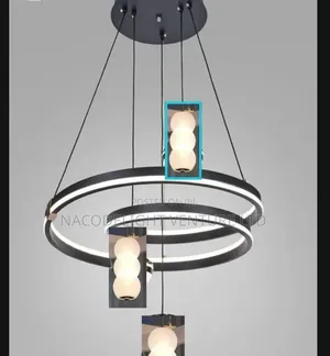 Modern LED Ring Pendant With Decorative Globe Lights.
