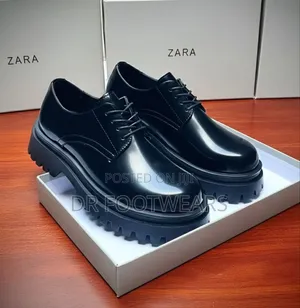 Zara Premium Leather Derby Shoes–Men's Formal Lace-Up Shoes