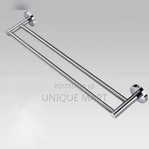 60cm Quality Wall Mounted Round Double Chrome Towel Rail