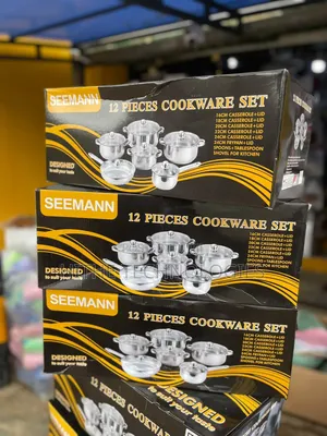 12 PCS SEEMANN STAINLESS COOKWARE (Payment on Delivery Within Ibadan)