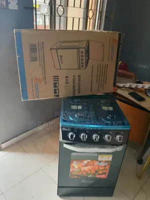 Brand New Boscon Bos-Gss500 4 Burner Gas Cooker With Top Glass Lid