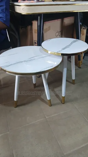 Round Small Centre Table With Side Stool
