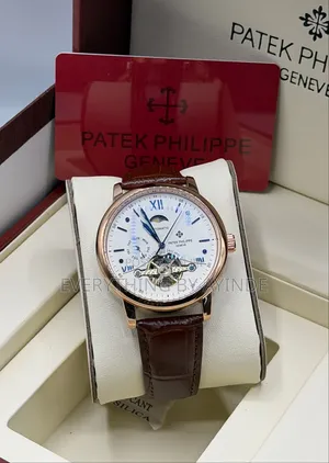Patek Philip Chuwad Leather Down Seconds Brown With White Face