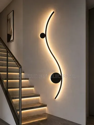 Nordic Simple Wall Light, Black Gold Available