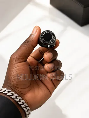 Black Signet Metallic Men's Ring 9