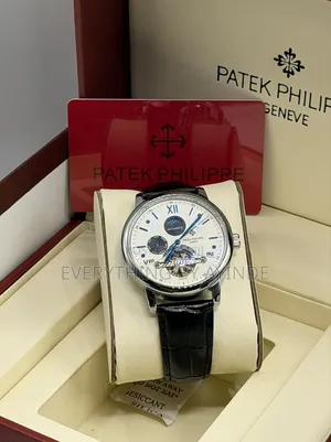 Patek Philip Chuwad Leather Second Black With Black Face