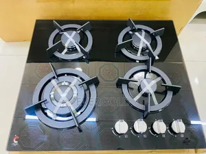 4 Burner Black Glass Cooker Hob With Automatic Ignition Available