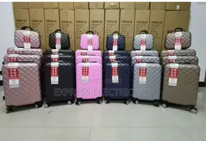 4-in-1 Diamond Quilted Travel Luggage Set